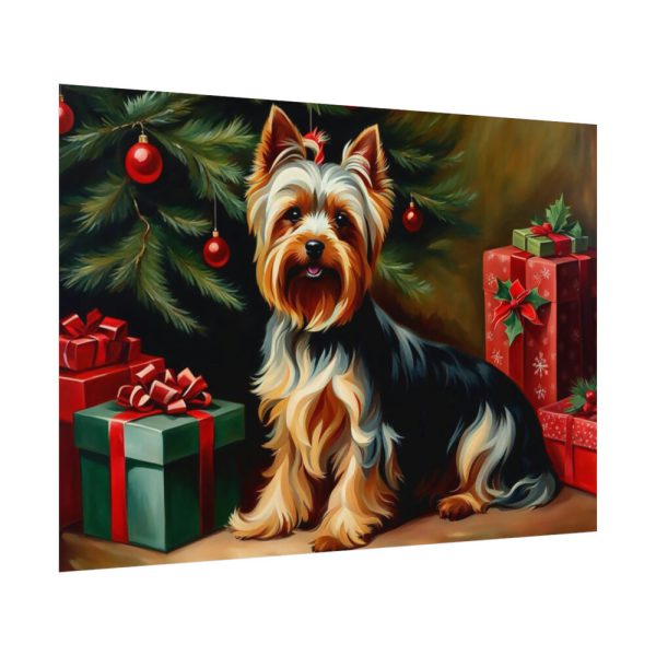 92408-302.jpg Yorkshire Terrier Vintage Christmas Poster