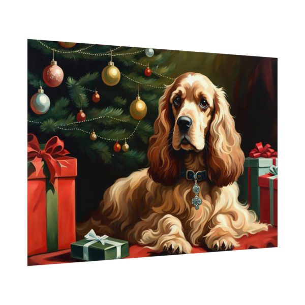 92408-307.jpg Cocker Spaniel Christmas Poster