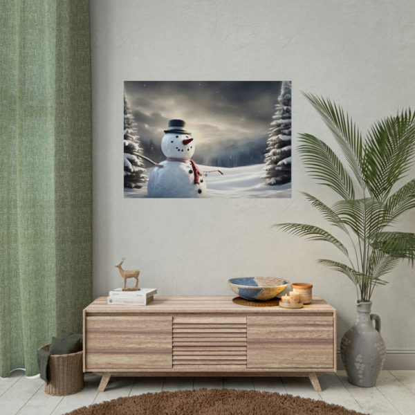 92408-328.jpg Christmas Landscape Snowman Poster