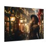 92408-347.jpg Vintage Woman In Town At Christmas Poster