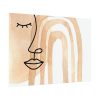 92408-357.jpg Boho Rainbow Line Art Face Poster