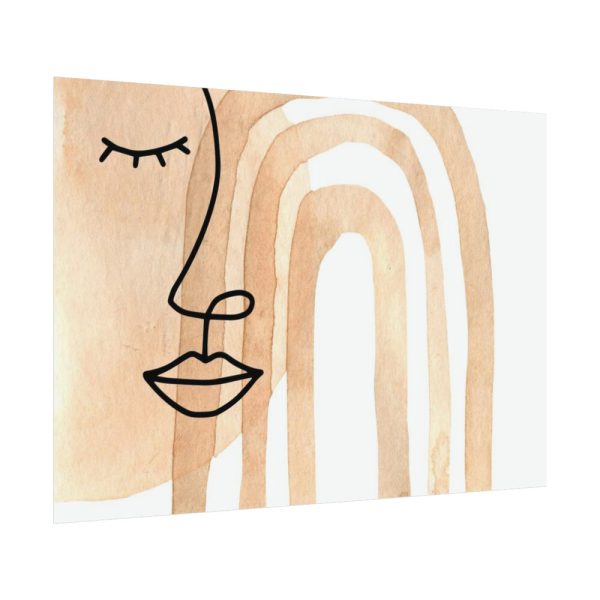 92408-357.jpg Boho Rainbow Line Art Face Poster