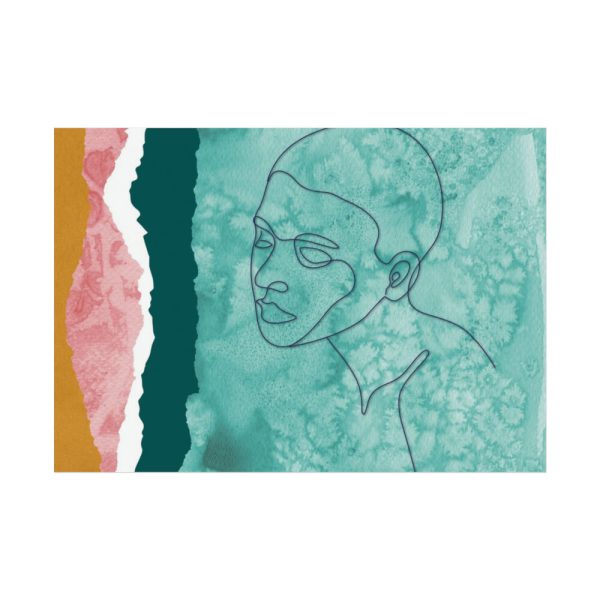 Abstract Black Woman Face Poster
