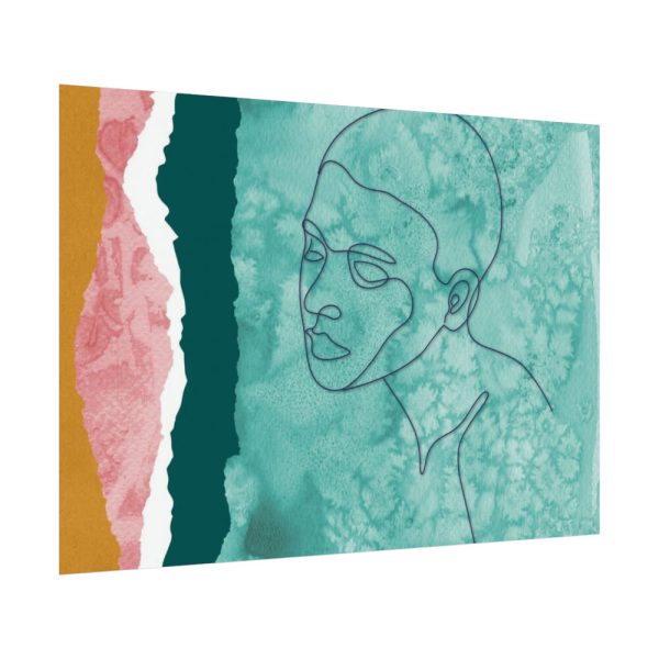 Abstract Black Woman Face Poster