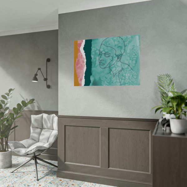 Abstract Black Woman Face Poster