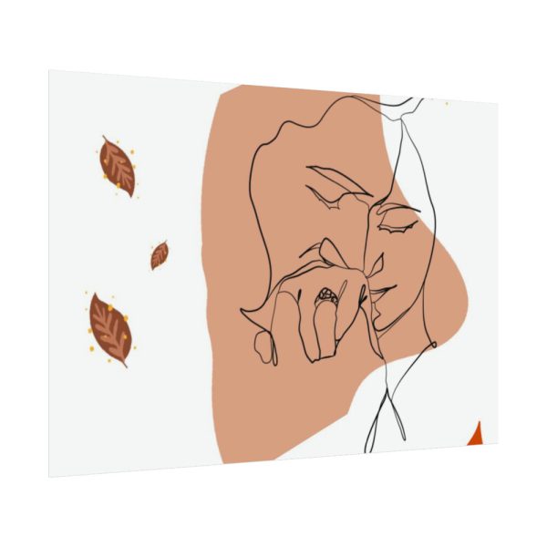 92408-392.jpg Abstract Shape With Autumn Leaves Poster