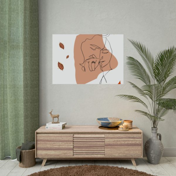 92408-393.jpg Abstract Shape With Autumn Leaves Poster