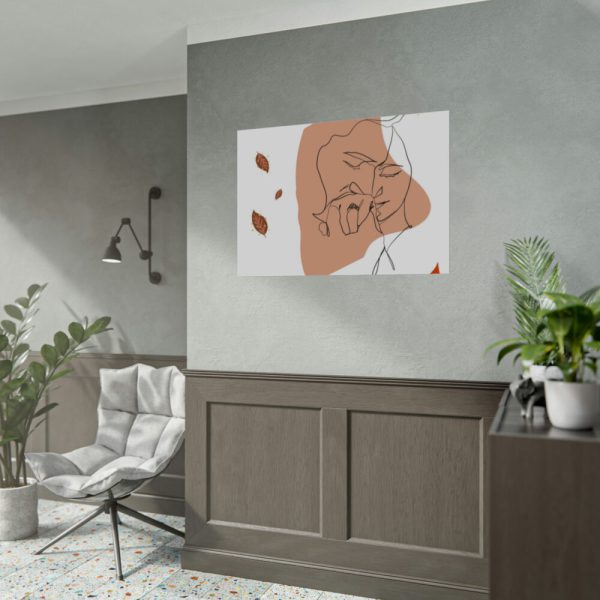92408-394.jpg Abstract Shape With Autumn Leaves Poster