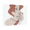 92408-437.jpg Abstract Woman's Face Poster