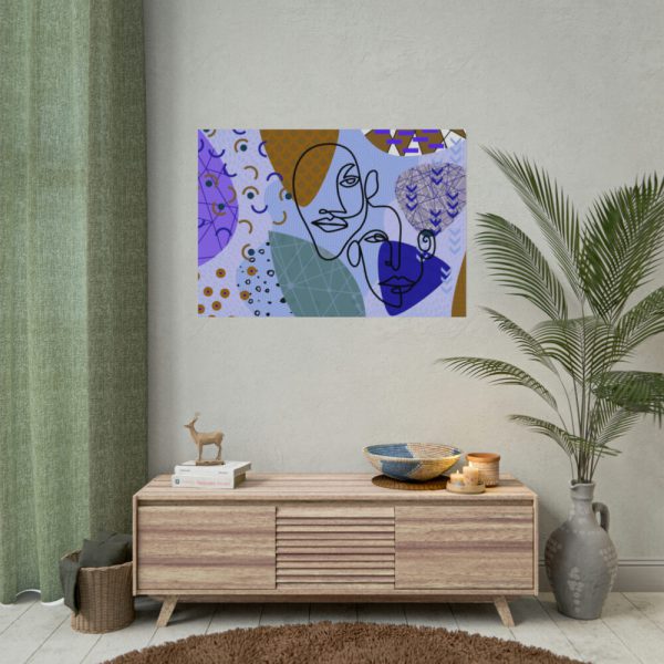 92408-458.jpg Line Art Abstract Face Illustration Poster
