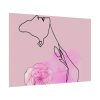 92408-467.jpg Pink Woman Abstract Line Drawing Poster