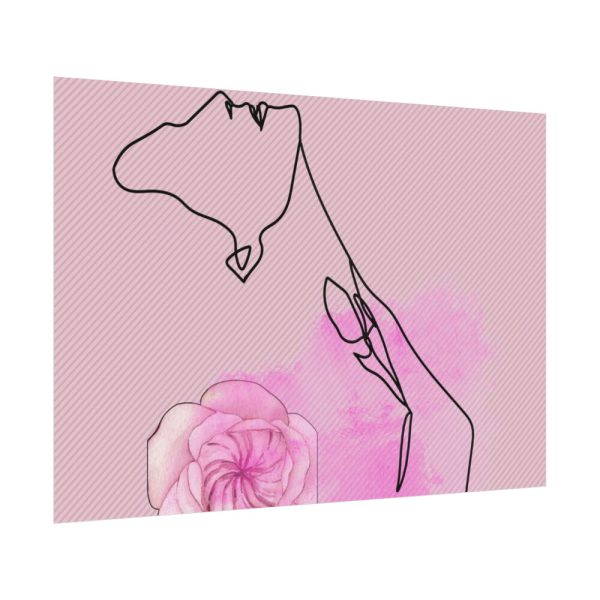 92408-467.jpg Pink Woman Abstract Line Drawing Poster