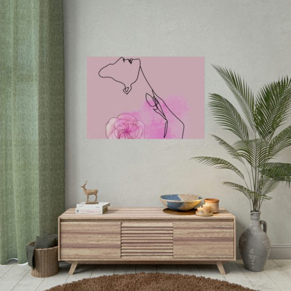 92408-468.jpg Pink Woman Abstract Line Drawing Poster
