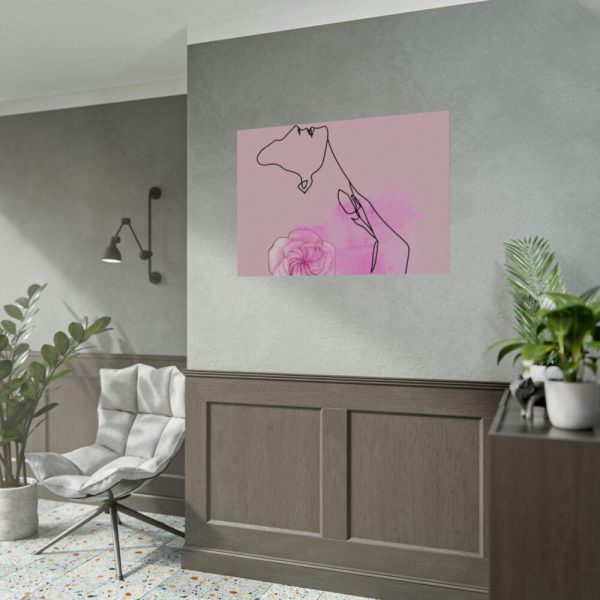 92408-469.jpg Pink Woman Abstract Line Drawing Poster