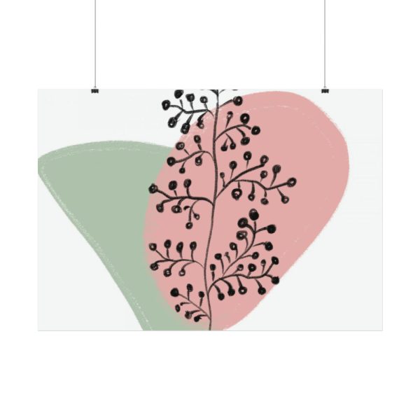92408-501.jpg Abstract Shapes With a Plant Poster