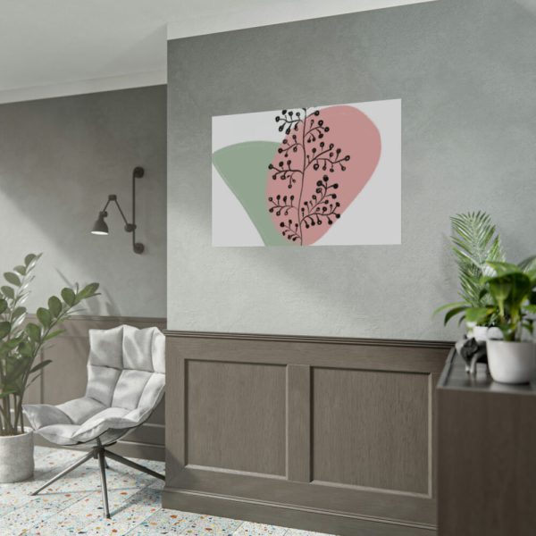 92408-504.jpg Abstract Shapes With a Plant Poster