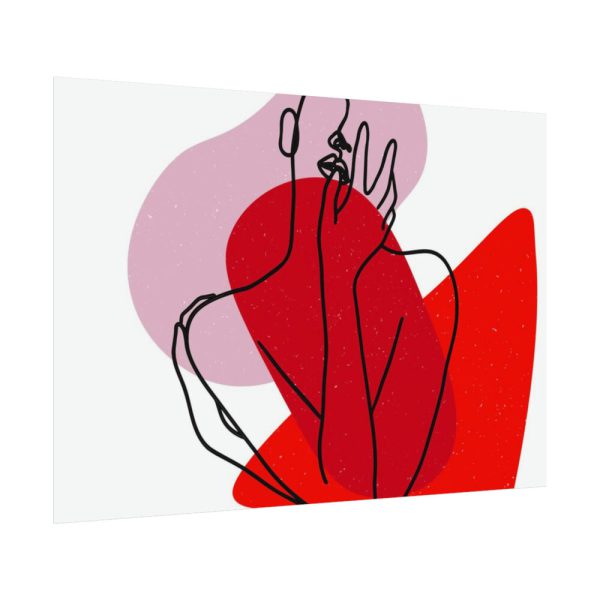 92408-517.jpg Featuring Shapes and Line Art of a Woman Poster