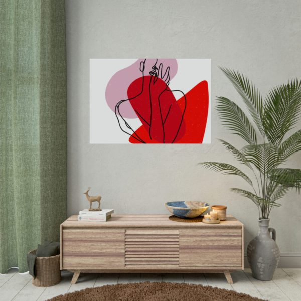 92408-518.jpg Featuring Shapes and Line Art of a Woman Poster