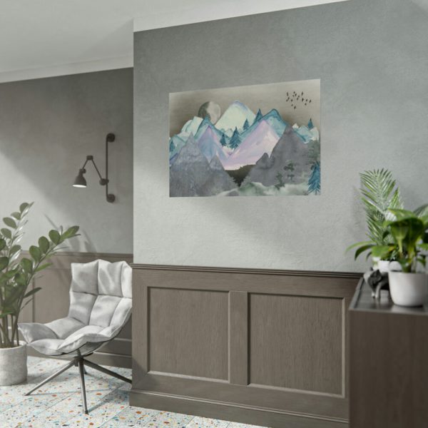 92408-564.jpg Mountain Landscape Watercolor Poster