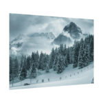 Car in Mountain Landscape With Snowy Trees Poster - Image 3