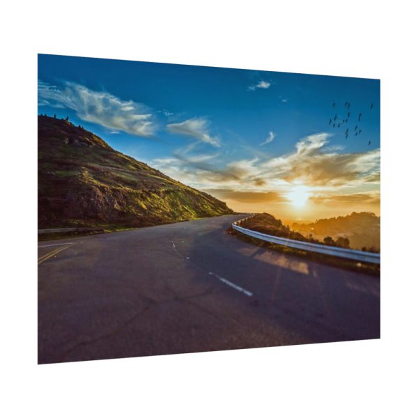92408-587.jpg Mountain Road Sunset Poster
