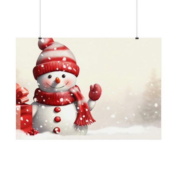 92408-631.jpg Cute Snowman With Copy Space Poster