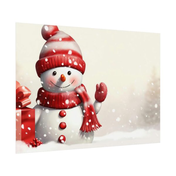 92408-632.jpg Cute Snowman With Copy Space Poster