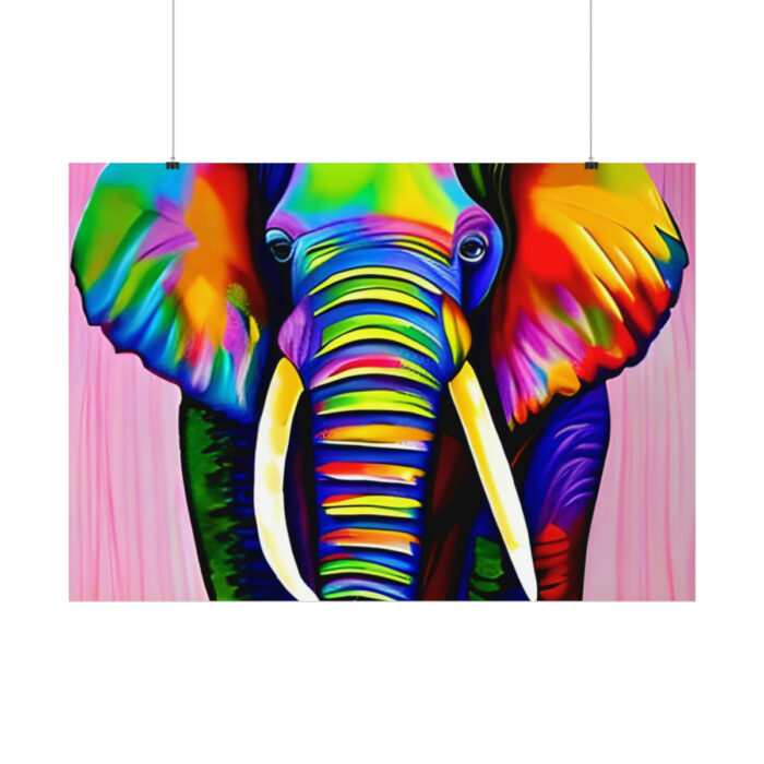 Rainbow Colored Elephant I Poster - Image 2