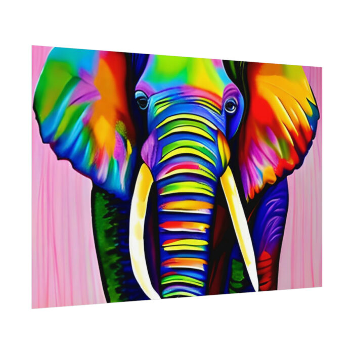 Rainbow Colored Elephant I Poster - Image 3
