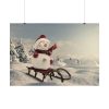 92408-656.jpg Snowman On Sledge Poster