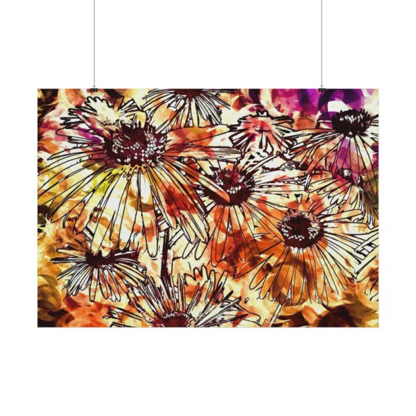 Abstract Flowers Poster