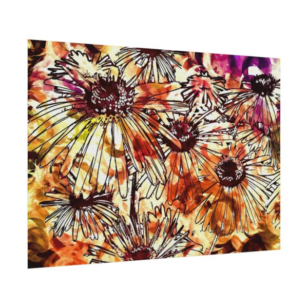 Abstract Flowers Poster