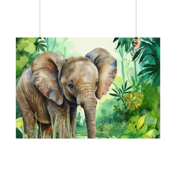 Elephant in African Jungle Poster