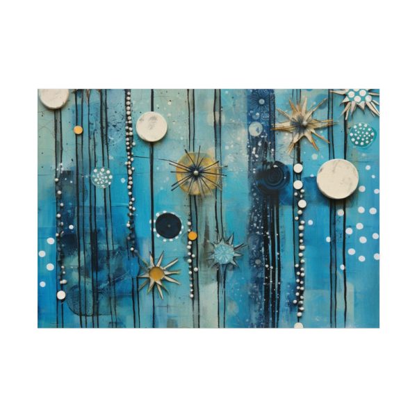 92408-685.jpg Geometric Abstract Blue Painting Poster