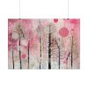 92408-691.jpg Whimsical Pink Winter Forest Art Poster