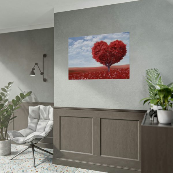 92408-724.jpg Red Tree in Heart Shape Poster