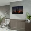 Saguaro Cacti at Sunset in the Arizona Desert Poster