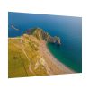 92409-152.jpg Green Fields on the Ocean sand Shoreline at Durdle Door Poster