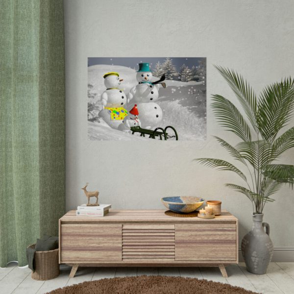 92409-163.jpg Snowman on Christmas Poster