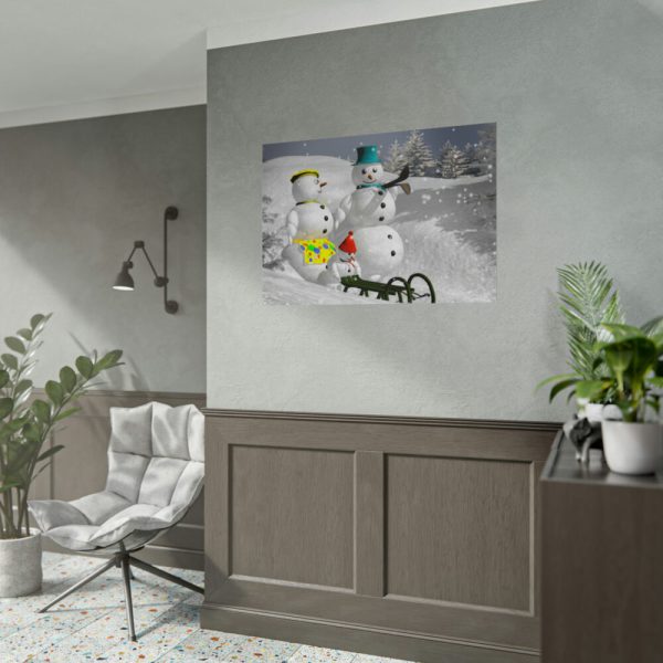 92409-164.jpg Snowman on Christmas Poster