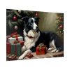92409-202.jpg Border Collie Vintage Christmas Poster