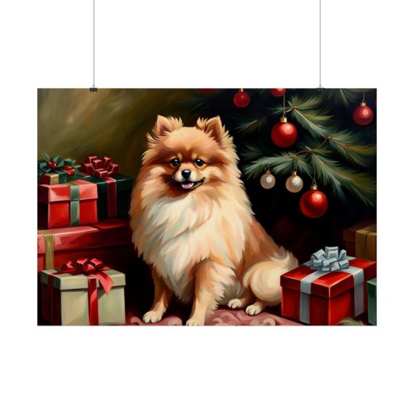92409-206.jpg Pomeranian Vintage Christmas Poster
