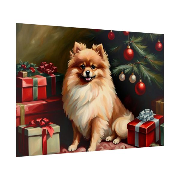 92409-207.jpg Pomeranian Vintage Christmas Poster