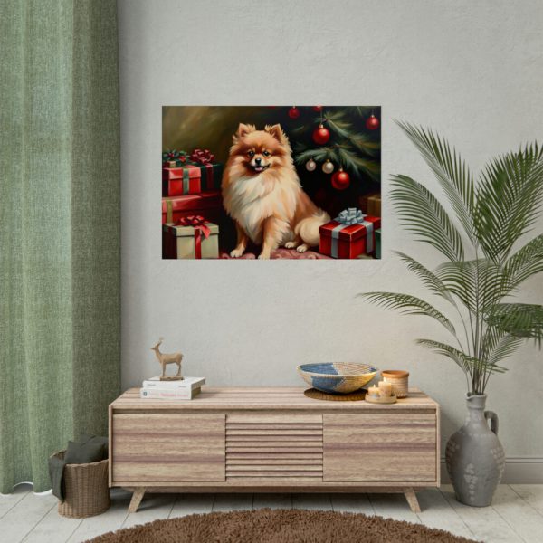92409-208.jpg Pomeranian Vintage Christmas Poster