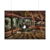 92409-211.jpg Winter Town Urban Christmas Decoration Poster