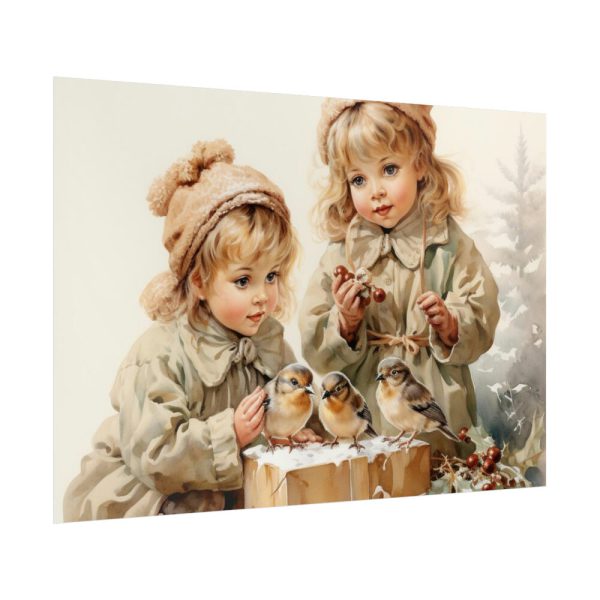 92409-232.jpg Bird And Child Christmas Art Poster