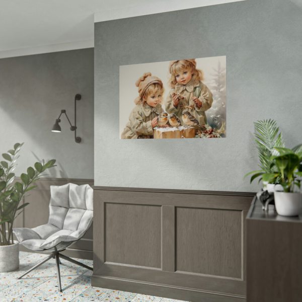 92409-234.jpg Bird And Child Christmas Art Poster