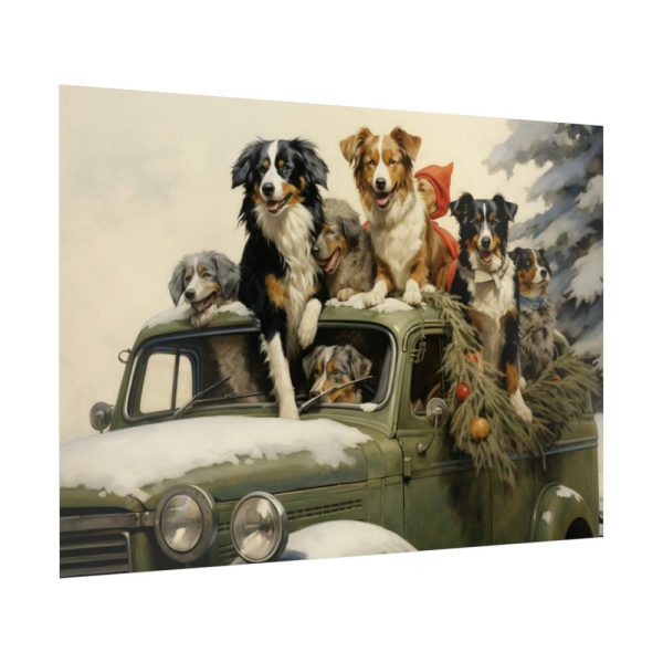 92409-237.jpg Dogs At Christmas Poster