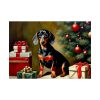 92409-265.jpg Dachshund Vintage Christmas Poster