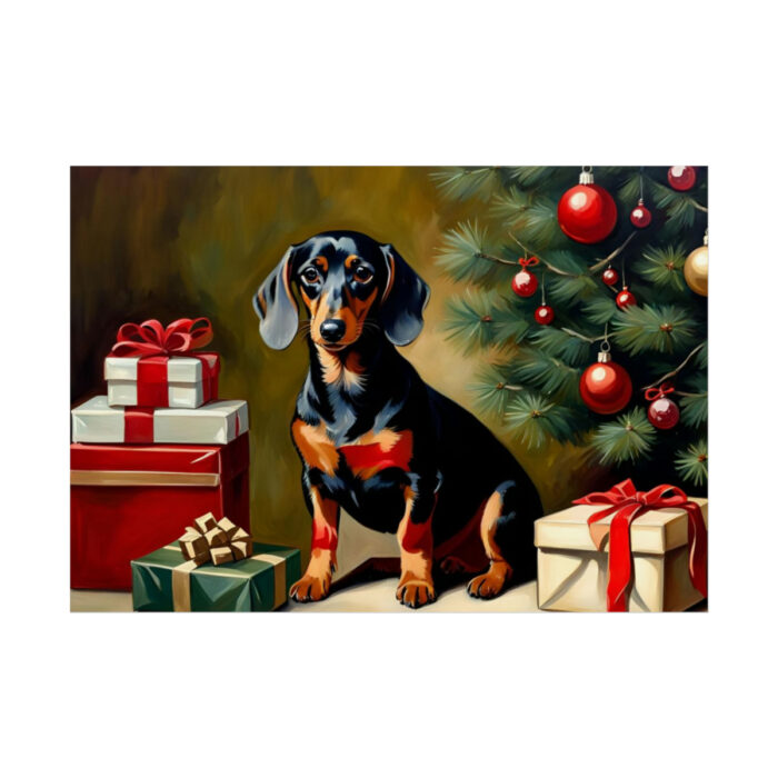 Dachshund Vintage Christmas Poster - Image 6